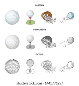 Vector design of ball and soccer symbol. Set of ball and basketball stock vector illustration.