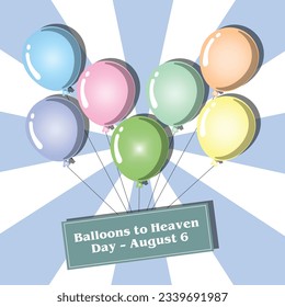 vector design ballons to heaven day
