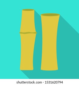 Vector design of bamboo and tree symbol. Graphic of bamboo and green stock vector illustration.