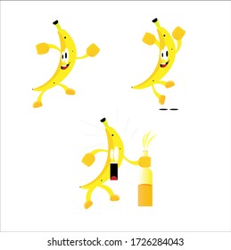 Vector design - banana character icon