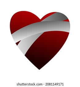 vector design bandaged heart shape illustration