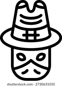Vektordesign Bandit-Symbolstil