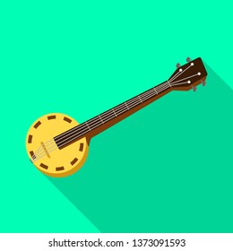 Vector design of banjo and musical logo. Collection of banjo and traditional vector icon for stock.
