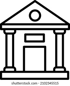 Estilo de icono del banco de diseño de vectores