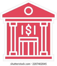 Estilo de icono del banco de diseño de vectores