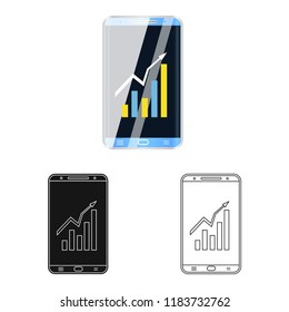 Vector design of bank and money icon. Collection of bank and bill stock symbol for web.