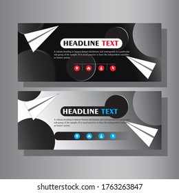 Vector design banner background black and white