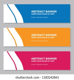 Vector Design Banner Background In Different Colors