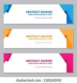 Vector Design Banner Background In Different Colors