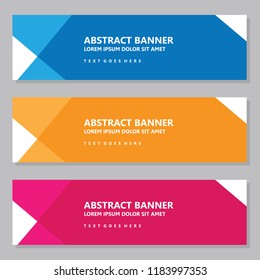 Vector Design Banner Background In Different Colors