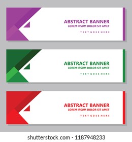 Vector Design Banner Background In Different Colors