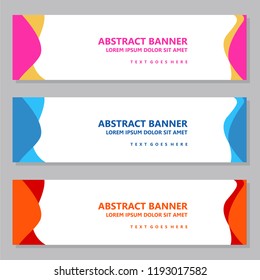 Vector Design Banner Background In Different Colors