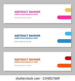 Vector Design Banner Background In Different Colors