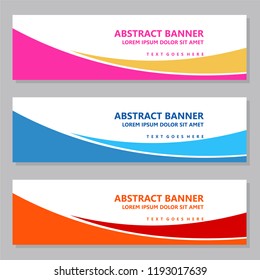 Vector Design Banner Background In Different Colors
