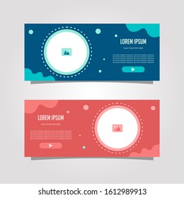 Vector Design Banner Background In Different Colors