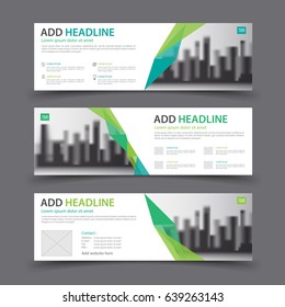 Vector design Banner background, infographics elements, green template, polygon, flyer