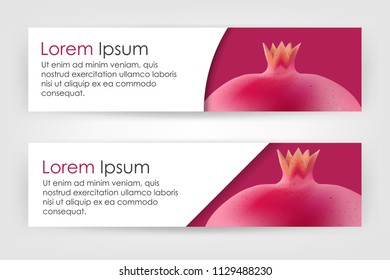 Vector design Banner background .. With a picture of fruit garnet pomegranate.
Shana Tova, Rosh Hashanah.