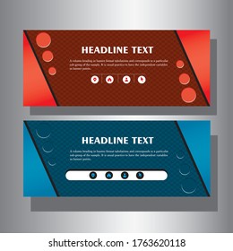 Fondo del cartel de diseño del vector rojo y azul