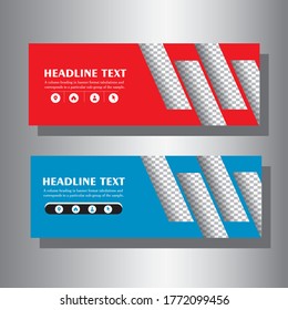 Vector design banner background red and blue