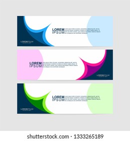 Vector design Banner background template. Vector abstract web banner design template. - Vector 