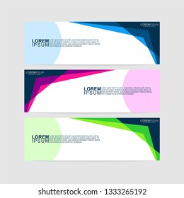 Vector design Banner background template. Vector abstract web banner design template. - Vector 