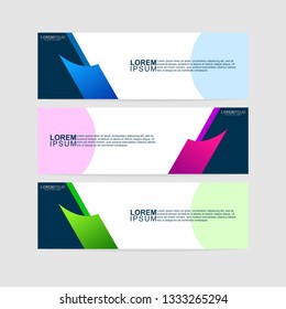 Vector design Banner background template. Vector abstract web banner design template. - Vector 