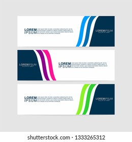 Vector design Banner background template. Vector abstract web banner design template. - Vector 