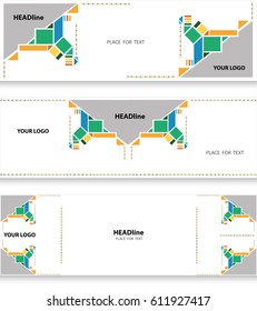 Vector design. Banner background banner design. vector template.  business banner. flat design set. geometric abstract. 