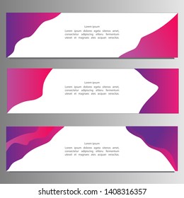 Vector design Banner gradient PURPLE backgrounds