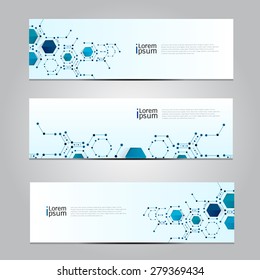 Vector design Banner network technology medical background. illustration EPS10