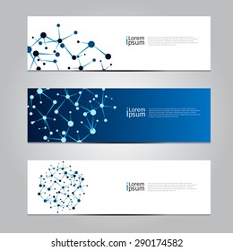 Vector Design Banner Network Technology Medical Background. Illustration EPS10