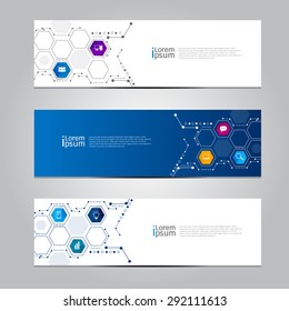 Vector Design Banner Network Technology Background. Illustration EPS10