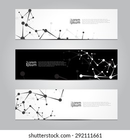 Vector design Banner network technology medical background. illustration EPS10