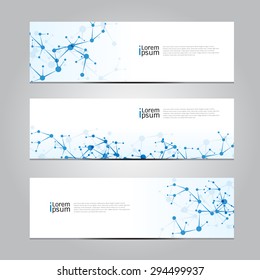 Vector Design Banner Network Technology Medical Background. Illustration EPS10