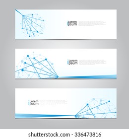 Vector design Banner network technology medical background.
