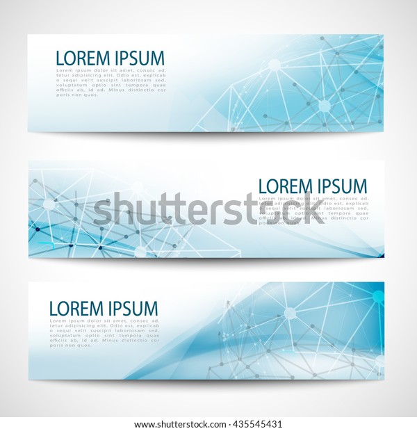 Vector Design Banner Network Technology Background Stock Vector