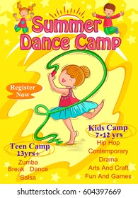 Vector Design Of Banner Poster Design Template For Kids Summer Camp Activities