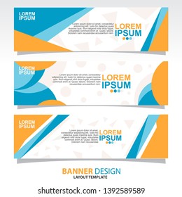 
Vector Design banner set of three. Collection busines modern abstracts template. - Vector