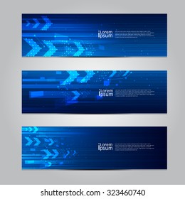 Vector design Banner technology background.

