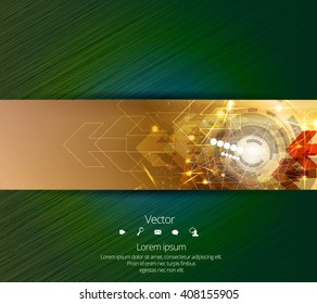 Vector design banner technology background
