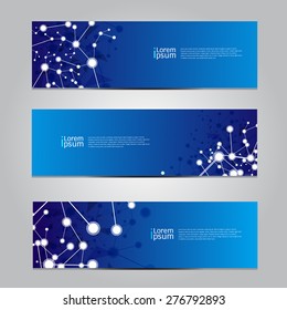 Vector design Banner technology, Network,medical, business background.