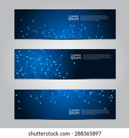 Vector design Banner technology, Network,medical, business background.