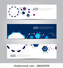 Vector Design Banner Technology, Network,medical, Business Background.