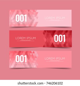 Vector design of  Banner triangle elements . Modern website banners . Geometric design banner website . Advertising printing . 