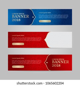 Vector design banner web template for sport event, 2018 trend