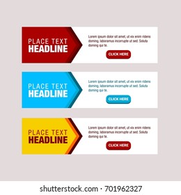 Vector Design Banner.Modern Web Template.Abstract Background, red blue yellow color