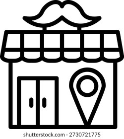 Estilo de icono de Locación de peluquero de diseño de Vector