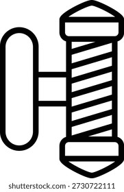 Estilo de icono de poste de barbero de diseño de Vector