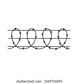 Vector Design Of Barbwire And Wire Logo. Web Element Of Barbwire And Fence Vector Icon For Stock.