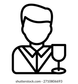 Estilo de Ícone de Barkeeper de Design de Vetor